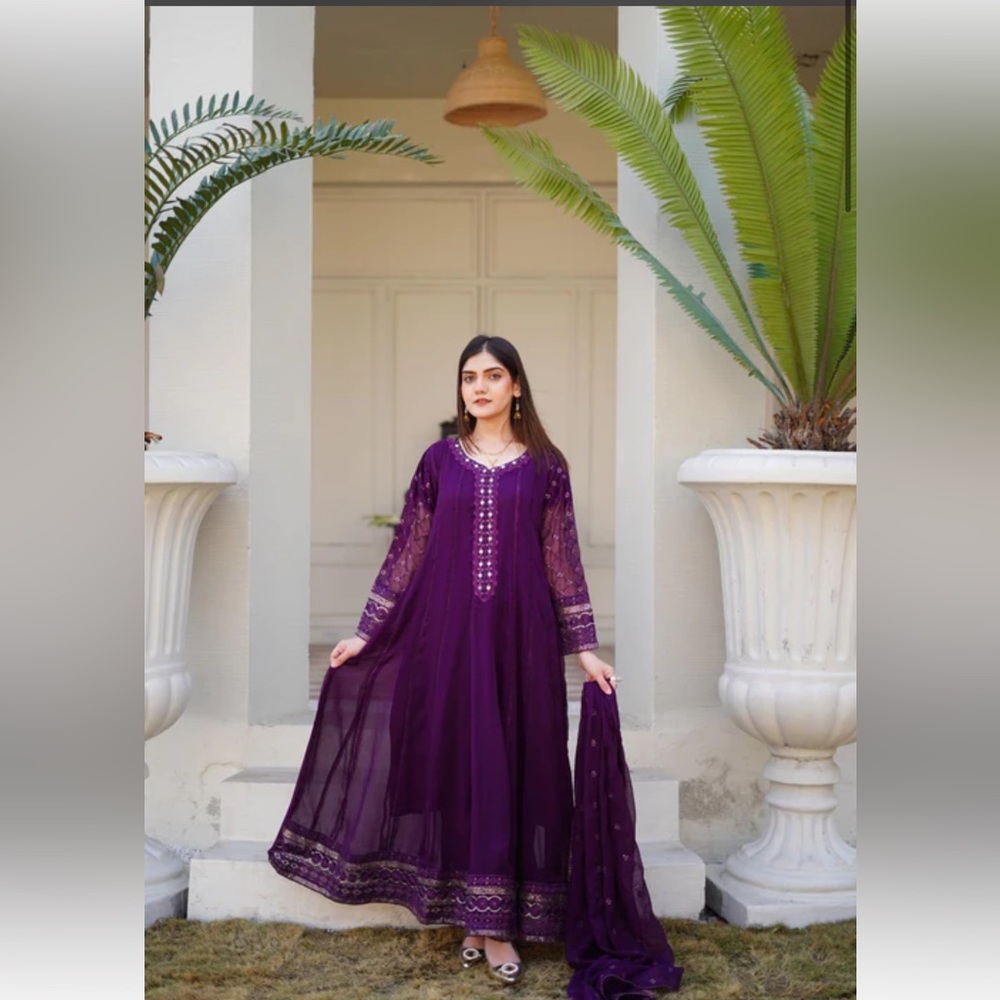 3 piece suit maxi anarkali - Picture 2 of 12